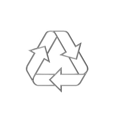 Geri dönüşüm simgesi düz stil. Web için vektör illüstrasyonu