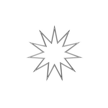 Güneş ve yıldız vektör ikonu kavramı. siyah çizgiler.