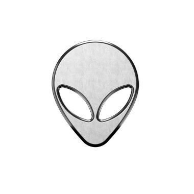 Beyaz arka planda uzaylı işareti