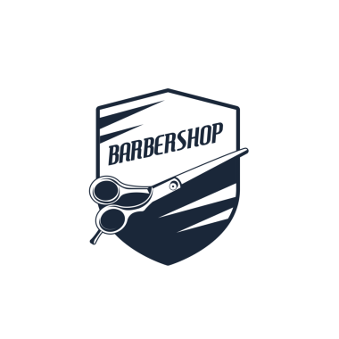 berber dükkanı logo vektör şablonu