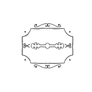 Vektör el çizimi çizimi. Antika antika bir süs..