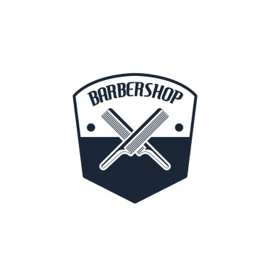 berber dükkanı vektör logo şablonu tasarımı