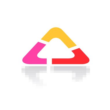 vektör renkli soyut üçgen logosu