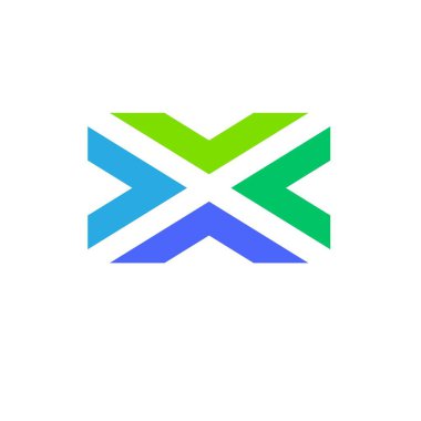 x harfi logo tasarım şablonu çizimi