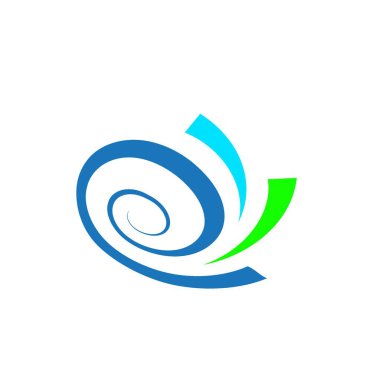 Salyangoz simgesi logo vektör tasarım şablonu