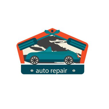 araba onarım hizmeti konsepti, vektör illüstrasyonu