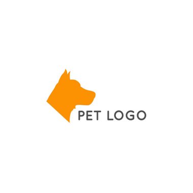 Köpek logo şablonu vektör çizim