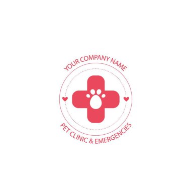 Veteriner bakım logosu tasarım şablonu