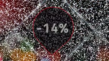 Ada, Kara Cuma, alışveriş projeleri için uygun hareket metni animasyonu. Siyah ve beyaz desenli ekran