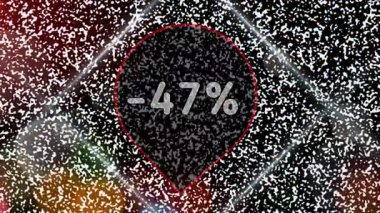 Ada, Kara Cuma, alışveriş projeleri için uygun hareket metni animasyonu. Siyah ve beyaz desenli ekran