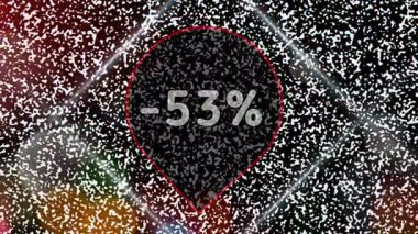 Ada, Kara Cuma, alışveriş projeleri için uygun hareket metni animasyonu. Siyah ve beyaz desenli ekran