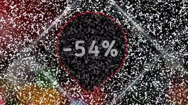 Ada, Kara Cuma, alışveriş projeleri için uygun hareket metni animasyonu. Siyah ve beyaz desenli ekran