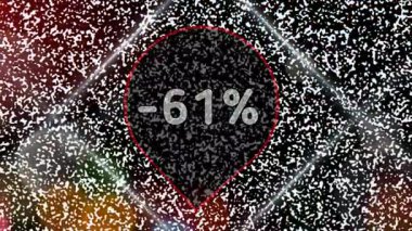 Ada, Kara Cuma, alışveriş projeleri için uygun hareket metni animasyonu. Siyah ve beyaz desenli ekran