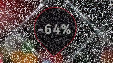 Ada, Kara Cuma, alışveriş projeleri için uygun hareket metni animasyonu. Siyah ve beyaz desenli ekran