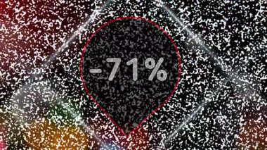 Ada, Kara Cuma, alışveriş projeleri için uygun hareket metni animasyonu. Siyah ve beyaz desenli ekran