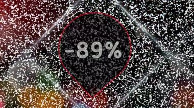 Ada, Kara Cuma, alışveriş projeleri için uygun hareket metni animasyonu. Siyah ve beyaz desenli ekran