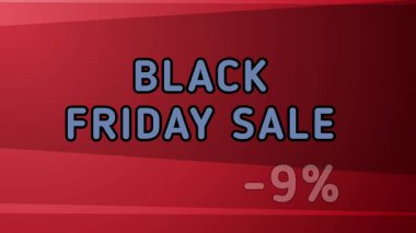 Kara Cuma indirimi. Kırmızı bayrak şablon tasarımı. vektör arkaplanı