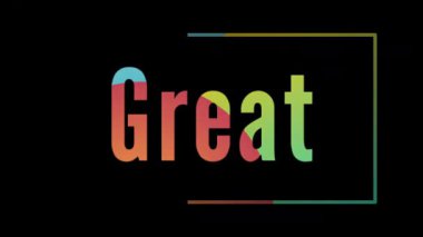 Renkli arkaplan üzerine harika bir metin