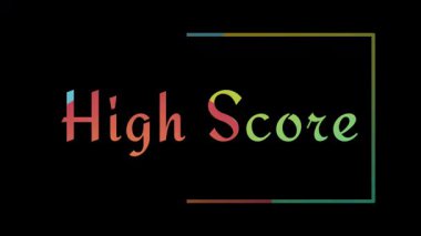 Metin skorunun renkli grafikli vektör çizimi