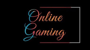 Video oyunu. neon yazıtları.