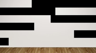 Beyaz duvar ve zemin, ürün için boş oda