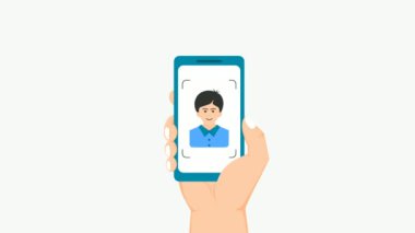 cep telefonları kullanılarak yüz doğrulama canlandırması