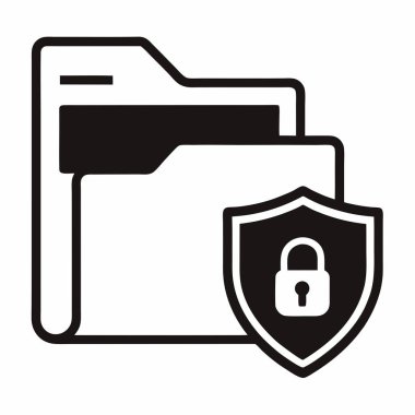 Siber güvenliği, veri gizliliğini, şifrelemeyi ve dijital korumayı temsil eden güvenli bir klasör simgesi. Dosya güvenliği temaları, gizlilik uygulamaları ve çevrimiçi güvenlik kavramları için ideal.