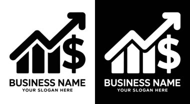 Kalın siyah çizelge ve danışmanlar için dolar logosu, zenginliği simgeliyor. Özelleştirilebilir EPS dosyası, finansal planlamacılar, danışmanlar ve danışman markalaşma için mükemmel.
