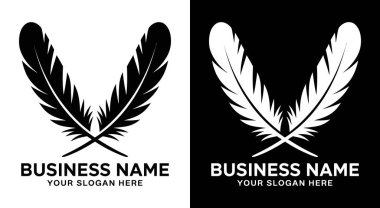 Kalın siyah tüylü logo, sanatçıların yaratıcılığını simgeliyor. Stüdyolar için profesyonel ikon yaratıcı ve sanatsal markalaşma kimliği.