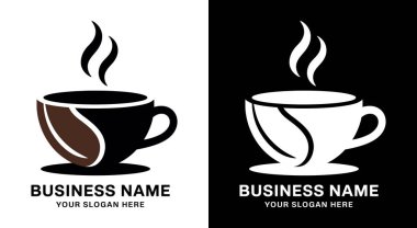 Kahve dükkanları ve kafeler için modern kupa birleştirme logosu enerji ve zanaatkarlığı simgeliyor espresso barları ve roasteryler için mükemmel