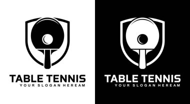 Hızlı rallileri ve turnuva seviyesindeki yarışmaları temsil eden raket spor takımları için dinamik raket ve top logosu