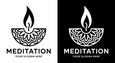 İç huzur ve ruhani enerjiyi temsil eden, mandala sanatını alev motifiyle harmanlayan sakin ama güçlü bir siyah logo. Meditasyon merkezleri, yoga stüdyoları ve dengeli, kutsal bir estetik arayışı içindeki farkındalık markaları için mükemmel..