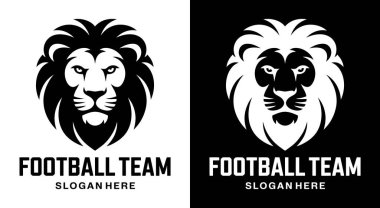 Futbol takımları için mükemmel futbol unsurları olan cesur siyah bir logo. Spor kulüpleri ve tutku gücü ve performans üzerine odaklanmış spor programları.