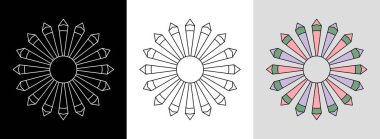 Zarif çiçek mandalası geometrik hassasiyetle ve zarif dekorlar için sessiz pastel tonlarıyla..