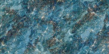 Mavi renkli mermer döşeme arka planı, pürüzlü yüzeyi olan renkli damarlar, mineral değerli taş desenli kuvarsit İtalyan mermeri ve modern bir iç mekan için tasarlanmış seramik fayanslar..