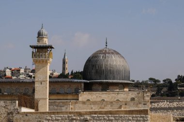 The Al-Aqsa Mosque, also known as the Qibli Mosque or Qibli Chapel, is the main congregational mosque or prayer hall in the Al-Aqsa mosque compound in the Old City of Jerusalem. clipart