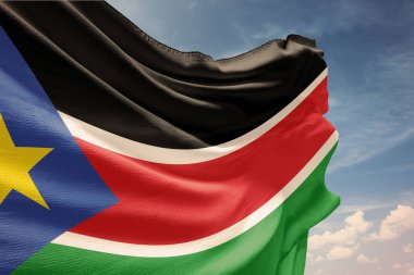 Güney Sudan bayrak sallayarak