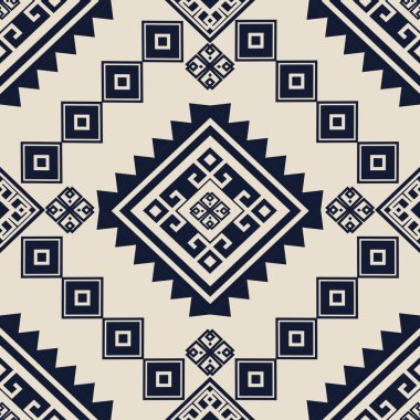 Geometric seamless pattern, aztec, ethnic, boho, navajo For clothing, fabric, background, wallpaper, textile, Knitwear, Embroidery style. illustration. clipart