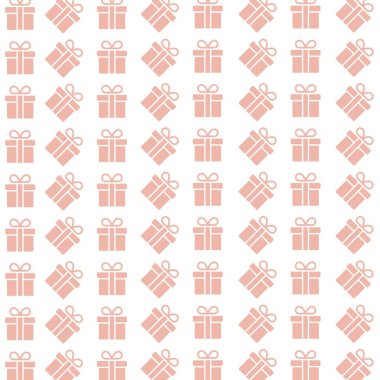 Renkli hediye kutularının kusursuz deseni. Kurdeleli ve fiyonklu..