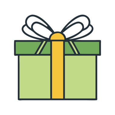 Düzgünce bağlanmış kurdeleli bir hediye kutusu ve üstünde de fiyonk..