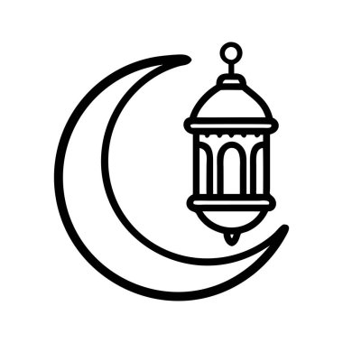 Hilal şeklindeki bir fener İslami kültürü ve geleneği sembolize ediyor..