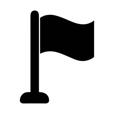 siyah bayrak siluet simgesi