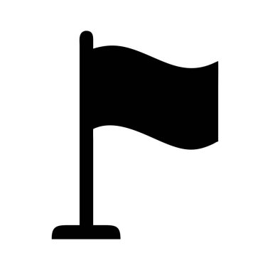 siyah bayrak siluet simgesi