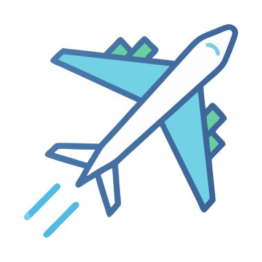 uçan uçak vektör simgesi