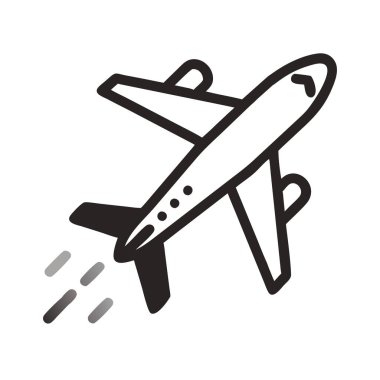 uçan uçak vektör simgesi