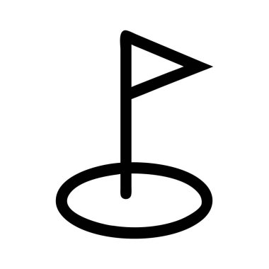 Golf bayrağı vektör simgesi