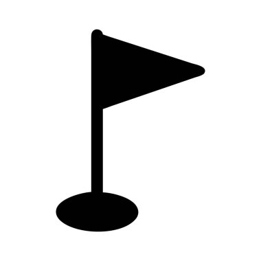 Golf bayrağı vektör simgesi