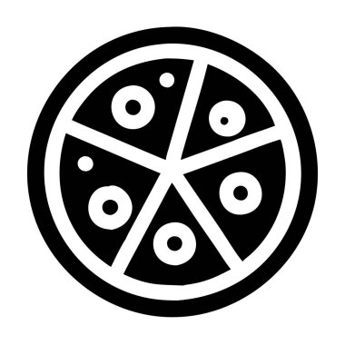 Pizza vektörü siluet simgesi