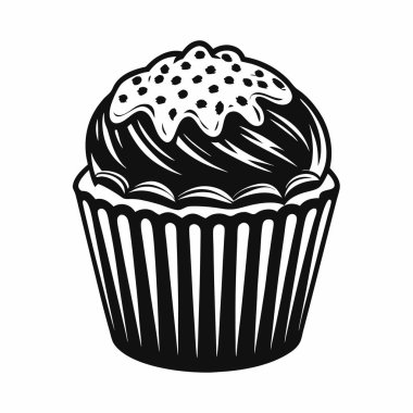 Mısır Çöreği silüeti vektör çizimi beyaz arkaplanda izole edildi.