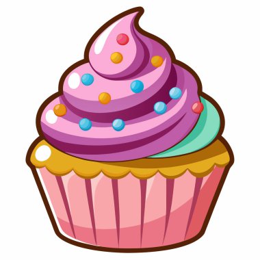 Kek vektör illüstrasyonu beyaz arkaplanda izole edildi.